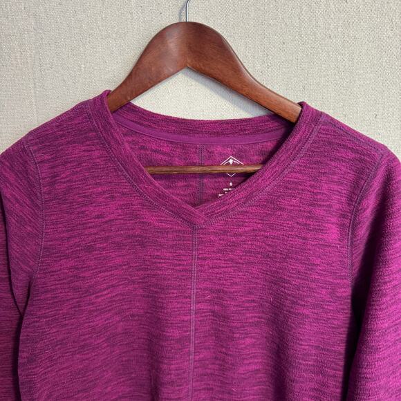St. John’s Bay Fleece Shirt Size S Purple 100% Polyester Soft Warm Long Sleeve - Picture 2 of 8